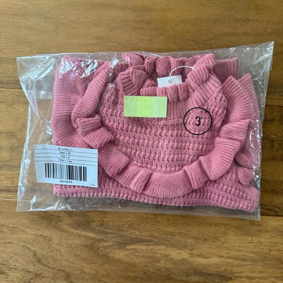 Brand New Janie & Jack Girls Coral Ruffle Sweater Sleeveless Top Size 3, NWT - Picture 3 of 3